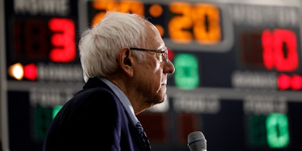 DEARBORN, MI - MARCH 07: Democratic presidential candidate Sen. Bernie Sanders (I-VT) speaks at a campaign rally at Salina Intermediate School on March 7, 2020 in Dearborn, Michigan. Sanders has said his competitor, former Vice President Joe Biden, could beat President Donald Trump in November, but added that he would be the stronger general-election candidate.  (Photo by Bill Pugliano/Getty Images)