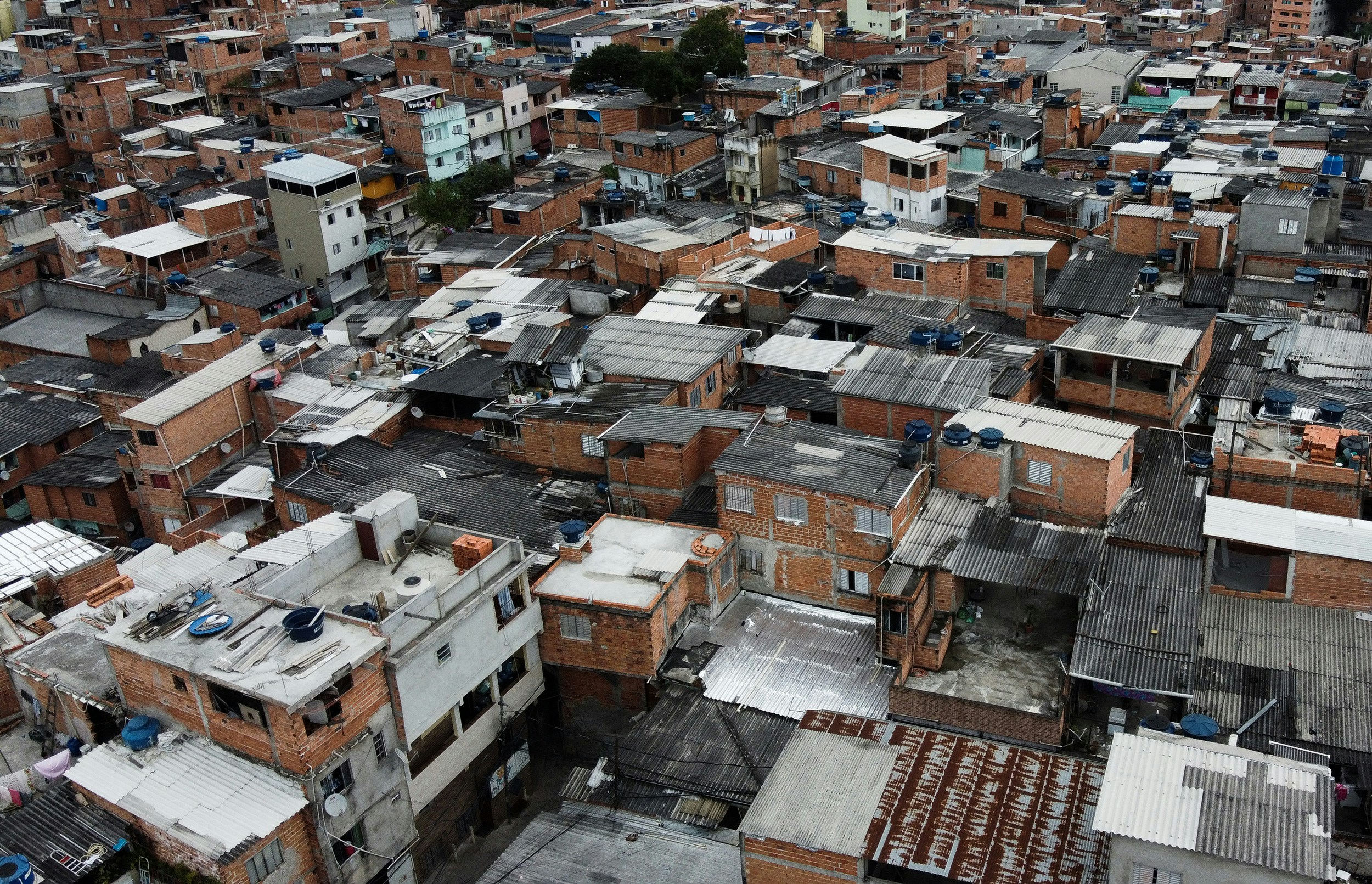 Vista aérea de Paraisópolis, uma das maiores favelas do país. Os dados vendidos pela Vivo também foram usados em uma pesquisa de mobilidade realizada entre moradores.