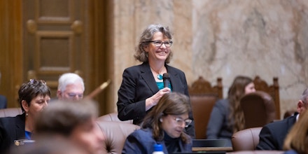 The Washington State House of Representatives convenes for floor debate, February 12, 2020.