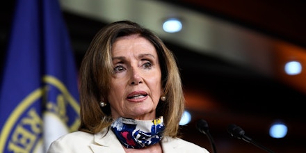 Speaker of the House Nancy Pelosi during a news conference on Capitol Hill in Washington, on July 16, 2020.
