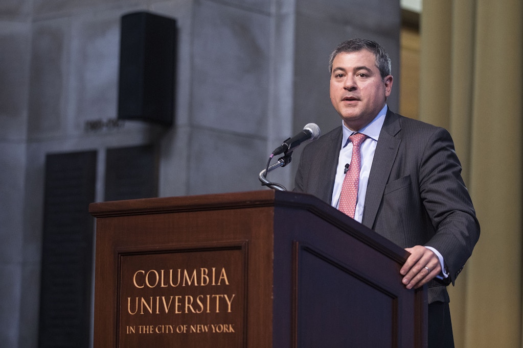 Jason Bordoff, Professor of Professional Practice at Columbia University and Director of the Center on Global Energy Policy during the 2018 Columbia Global Energy Summit in New York, on April 19, 2018. 