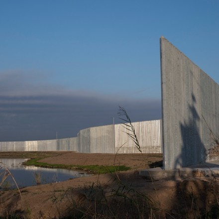 The privately-funded border erected on private land as seen from Fred Cavazos’ property in Mission, Tex., on Feb. 14, 2020.Verónica G. Cárdenas for The Intercept