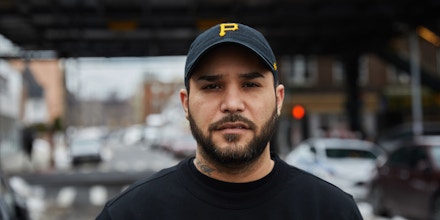 Tomás Medina, who was placed in an illegal chokehold and tased 13 times by New York Police Department detective Fabio Nunez more than two years ago, is seen in his neighborhood in Queens, New York, on Feb. 23, 2021.
