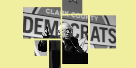 Democratic presidential candidate Sen. Bernie Sanders (D-VT) speaks at the 