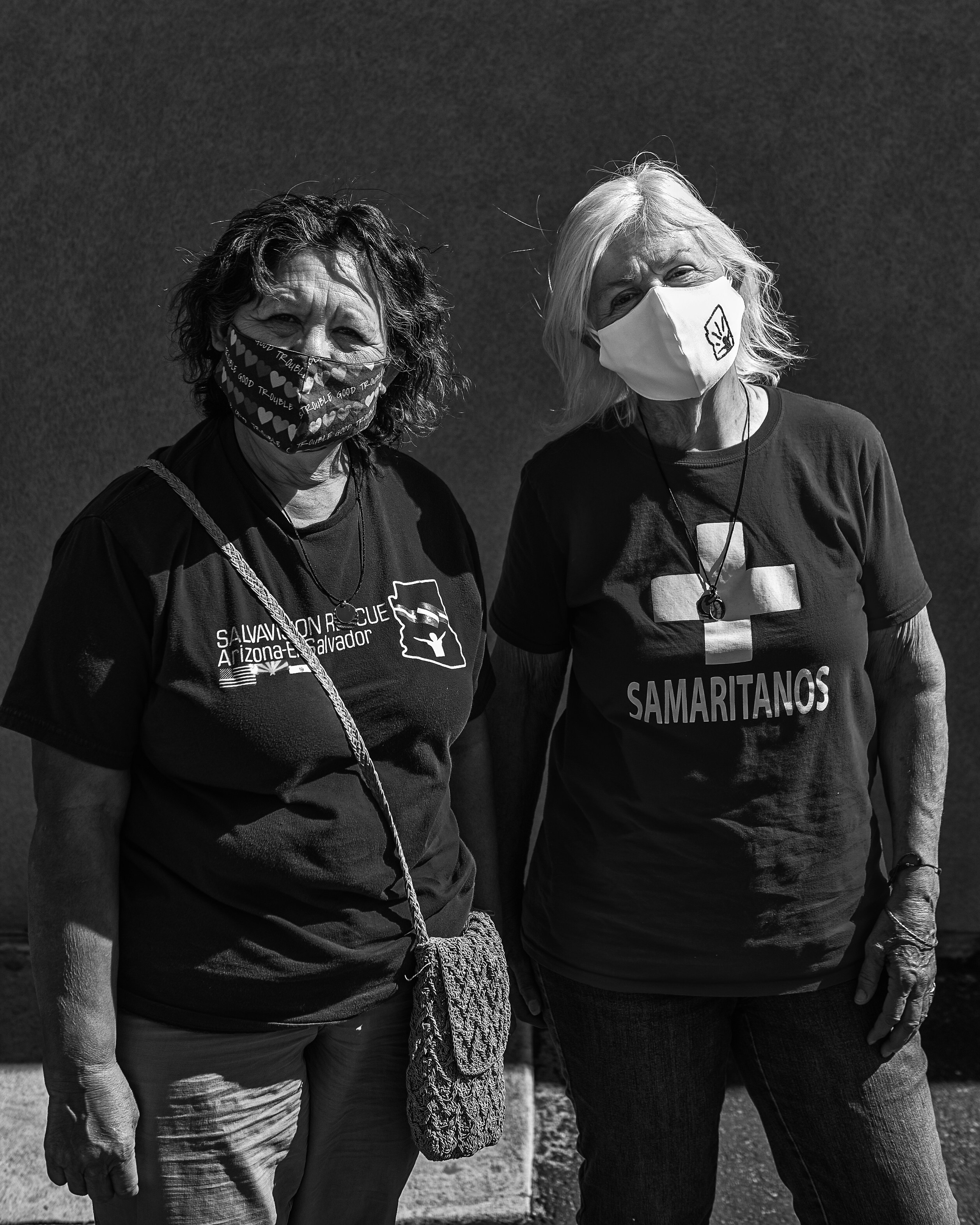 Migrant advocate Dora Rodriquez and Tucson Samaritan Gail Kocourek are collaborating to create a migrant resource center in the 1500-person town of Sasabe, Son. on Friday, April 2, 2021. The mayor of Sasabe believes roughly 10% of the 10,000 people expelled or deported into her town have elected to stay: effectively doubling the population in less than a year.