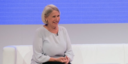 Anita Dunn speak onstage at 'Women Rule: The L.A. Summit' at NeueHouse Hollywood on June 5, 2018 in Los Angeles, California.