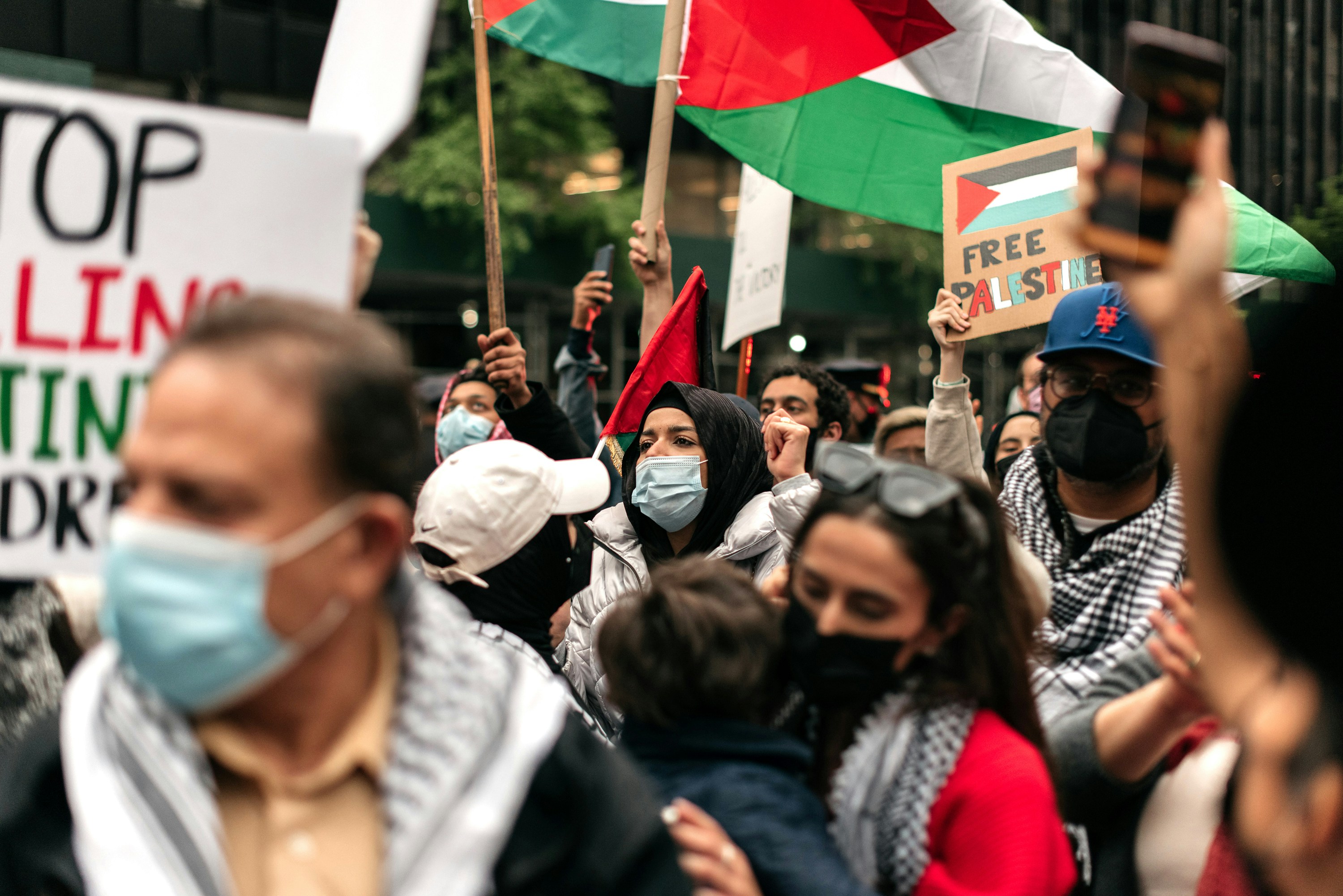 Rally Held Outside Israeli Consulate In NYC In Support Of Palestinians