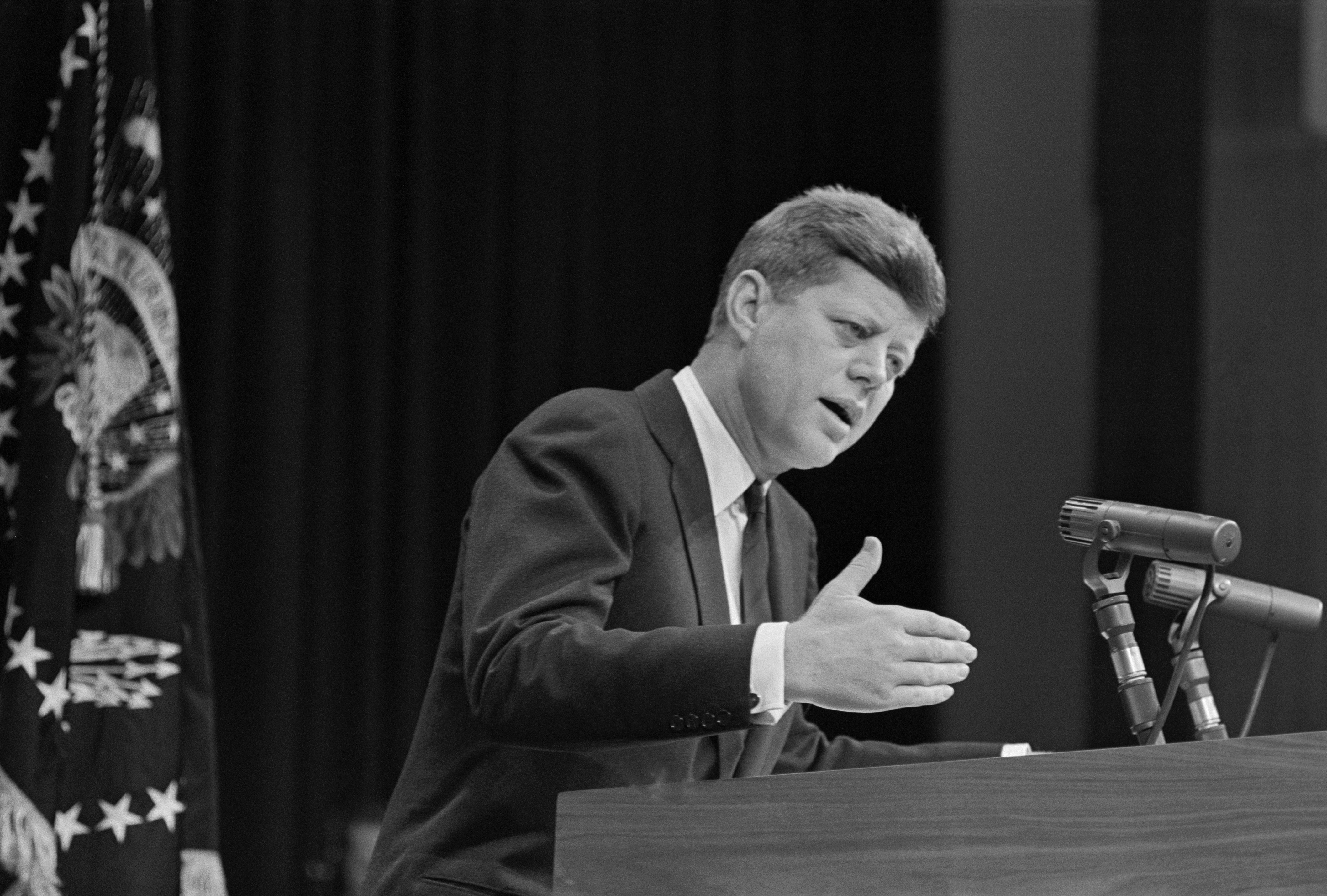President John Kennedy at News Conference