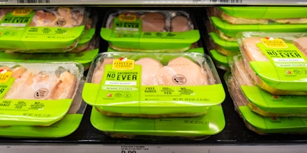 LOS ANGELES, UNITED STATES - 2020/02/01: Foster Farm chicken breast fillets seen in a Target superstore. (Photo by Alex Tai/SOPA Images/LightRocket via Getty Images)