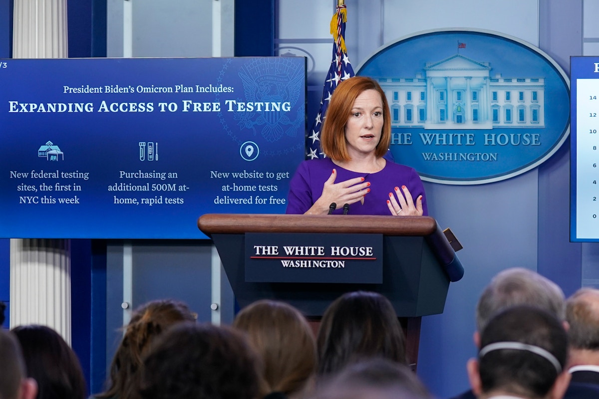 Anger at Jen Psaki Helped Americans Get Free Covid Tests - The Intercept