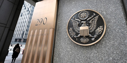 The entrance to the Ted Weiss Federal Building where the Internal Revenue Service Taxpayer Assistance Center is located, New York, NY, January 25, 2022.