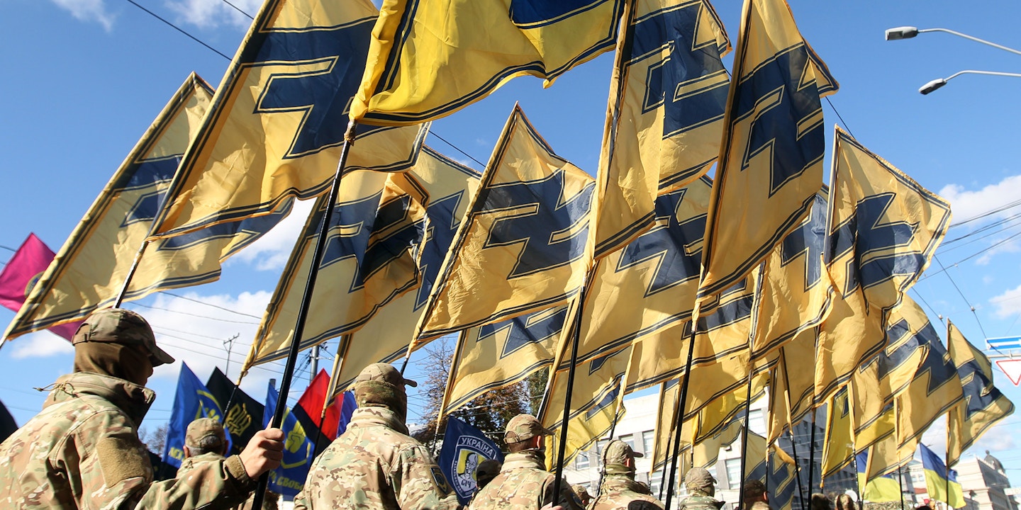For Senate Dems Pushing Weapons for Ukraine, Neo-Nazis Not Top of Mind