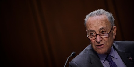 Senate Majority Leader Chuck Schumer (D-NY) speaks during a Senate Judiciary Committee hearing on judicial nominations on June 9, 2021 in Washington, DC. Schumer introduced Eunice C. Lee, the nominee to be United States Circuit Judge for the Second Circuit. (Photo by Drew Angerer/Getty Images)