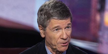 Jeffrey Sachs, a professor at Columbia University, speaks during a Bloomberg Television interview in New York, U.S., on Tuesday, Oct. 1, 2019.