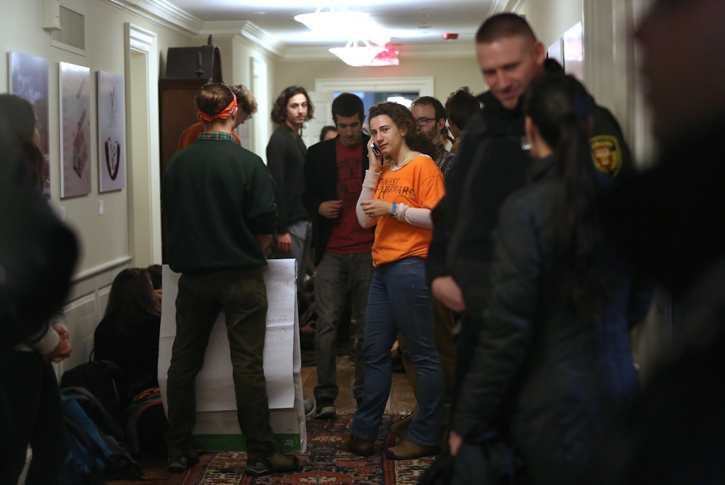 Harvard Sit-In Protests School's Investments