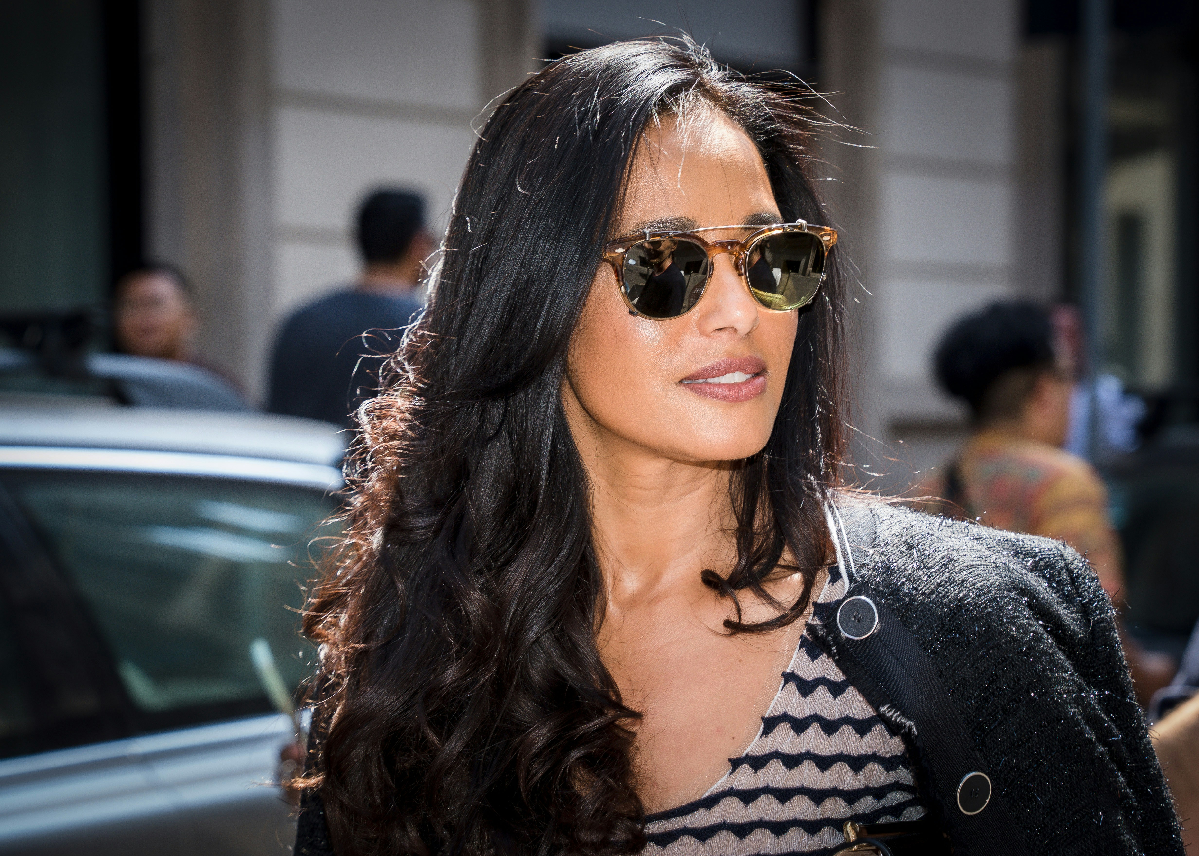 Palestinian foreign policy analyst, journalist, novelist and screenwriter Rula Jebreal guest at the Giorgio Armani fashion show of Milan Fashion Week Men's Collection Spring Summer 2023. Milan (Italy), June 20th, 2022 (Photo by Marco Piraccini/Archivio Marco Piraccini/Mondadori Portfolio via Getty Images)