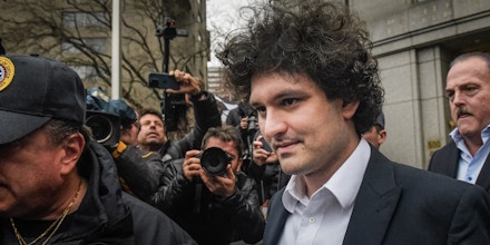 Sam Bankman-Fried, co-founder of FTX Cryptocurrency Derivatives Exchange, departs from court in New York, US, on Tuesday, Jan. 3, 2023. Bankman-Fried pleaded not guilty to criminal charges Tuesday and is set to face a trial in October, a courtroom showdown likely to be one of the highest-profile white-collar fraud cases in recent years. Photographer: Stephanie Keith/Bloomberg via Getty Images